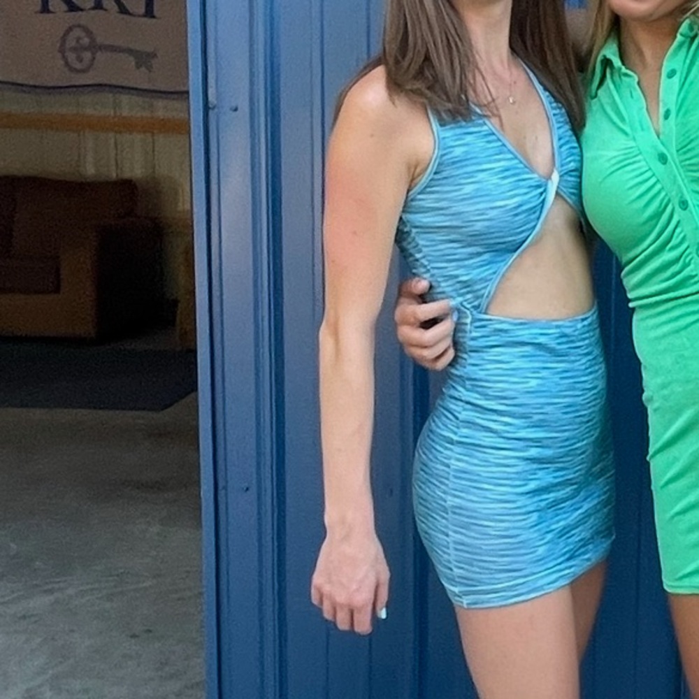 Blue Amazon Mini Dress - size S